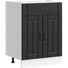 vidaXL Base da Cucina Lucca Nero in Legno Multistrato