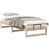 vidaXL Bedframe Bruin 90 x 210 cm Massief grenenhout