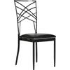 Beliani Set di 2 Sedie da Pranzo in Metallo Nero Eleganti Moderne alla Moda