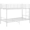 vidaXL Letto a Castello Bianco in Metallo 90x200 cm