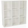 hjh LIVING Scaffale a 9 scomparti, aperto BJORKE 97,5x30x100 cm, libreria con pannello posteriore, scaffale a cubo, divisorio, bianco