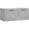vidaXL Mobile a Parete Grigio Cemento 80x36,5x35 cm Legno Multistrato