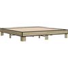 vidaXL Giroletto Rovere Sonoma 200x200 cm Legno Multistrato e Metallo