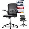 LUTIVO Delta Sedia Ufficio Ergonomica Sedia Scrivania | 4 impostazioni di comfort per schienale braccioli senza poggiatesta | poltrona ufficio & home office chair fino a 120kg