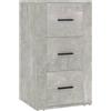 vidaXL Credenza Grigio Cemento 40x33x70 cm in Legno Multistrato