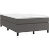 vidaXL Struttura Letto a Rete a Molle Grigio 120x200 cm in Similpelle