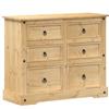 vidaXL Ladekast Corona 110x43x91 cm massief grenenhout