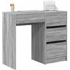 vidaXL Scrivania Grigio Sonoma Legno ingegnerizzato 90 x 37.5 x 75 cm | Aspetto moderno e alla moda con finitura Grigio Sonoma, Ha tre cassetti capienti per tenere tutto in ordine,