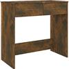 vidaXL Bureau 80x40x75 cm bewerkt hout gerookt eikenkleurig