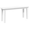 vidaXL Bank 90 cm massief hout rubber wit
