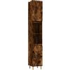 vidaXL Armadietto Bagno Rovere Fumo 30x30x190 cm in Legno Multistrato