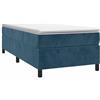 vidaXL Struttura Letto a Rete a Molle Blu Scuro 100x200 cm in Velluto
