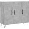 vidaXL Credenza Grigio Cemento 90x34x80 cm in Legno Multistrato