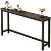 yurstcggh Tavolo Consolle Ingresso 140cm Nero Mensola Dietro Divano,Tavolo d'ingresso per Corridoio,Consolle Sottile,utilizzabile come scaffale espositivo per il soggiorno,libreria per bambini o comodino