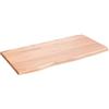 vidaXL Piano Bagno Marrone Chiaro 80x40x2 cm Legno Massello Trattato