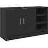 vidaXL Mobile Lavabo Nero 90x29x55 cm in Truciolato