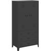 vidaXL Armadio Industriale Nero 90x50x180 cm in Metallo