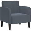 vidaXL Fauteuil met armleuningen 54 cm fluweel donkergrijs