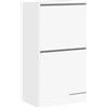 vidaXL Scarpiera con 2 Cassetti Ribaltabili Bianca 60x42x108 cm
