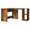 vidaXL Scrivania Angolare Legno Antico 120x140x75 cm Legno Multistrato