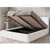 Interbeds Letto imbottito 120x200 cm contenitore con rete a doghe Bianco (Bianco, 120x200)