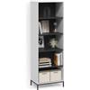 Livinity Libreria Aterno, Bianco 60 x 180 cm | con 5 scomparti