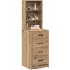 vidaXL Credenza rovere artigianale 40 x 41 x 135 cm | Perfetto per tenere tutto in ordine, Aspetto moderno che si adatta a qualsiasi arredamento,