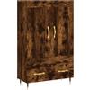 vidaXL Credenza Rovere Fumo 69,5x31x115 cm in Legno Multistrato