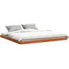 vidaXL Giroletto Marrone Cera 180x200 cm in Legno Massello di Pino