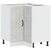 vidaXL Mobile Base ad Angolo Cucina Lucca Grigio Cemento in Truciolato