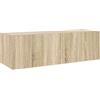 vidaXL Tv-wandmeubel met LED-verlichting 100x35x31 cm sonoma eiken