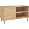 vidaXL Mobile Porta Dischi Rovere Sonoma 84,5x38x48 Legno Multistrato