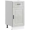 vidaXL Base da Cucina Porto Grigio Cemento in Legno Multistrato, Mobile Base lavello, Mobile Base Cucina con cassetto, Mobile Base lavello