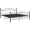vidaXL Giroletto Nero in Metallo 180x200 cm