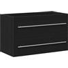 vidaXL Mobile Lavabo da Bagno Rovere Nero 80x38,5x48 cm in Truciolato