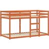 vidaXL Stapelbed massief grenenhout wasbruin 90x190 cm