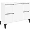 vidaXL Mobile Lavabo Bianco 80x33x60 cm in Legno Multistrato