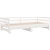 vidaXL Uitschuifbare slaapbank zonder matras 80x200 cm wit
