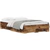 vidaXL Struttura del Letto con cassetto Legno Vecchio 120 x 190 cm, Letto con Contenitore, Design Minimalista Rettangolare, Legno ingegnerizzato per Camera Moderna, Soluzione salvaspazio
