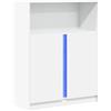 vidaXL Credenza con LED Bianca 77x34x100 cm in Legno Multistrato