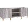 vidaXL Mobile Porta Dischi Grigio Sonoma 121x38x48cm Legno Multistrato