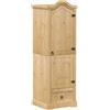 vidaXL Armadio Corona 55x52x170 cm in Legno Massello di Pino