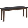 vidaXL Bank 110 cm massief hout rubber bruin