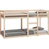vidaXL Letto a Castello 80x200 cm in Legno Massello di Pino