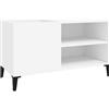vidaXL Mobile Porta Dischi Bianco 84,5x38x48 cm in Legno Multistrato