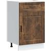 vidaXL Base da Cucina Porto Rovere Fumo in Legno Multistrato, Mobile Base lavello, Mobile Base Cucina con cassetto, Mobile Base lavello