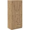 vidaXL Armadio Rovere Artigianale 80x52x180 cm in Legno Multistrato