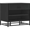 vidaXL Schoenenbank 60x40x53,5 cm bewerkt hout en metaal zwart