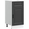 vidaXL Base da Cucina Porto Nero in Legno Multistrato, Mobile Base lavello, Mobile Base Cucina con cassetto, Mobile Base lavello, Mobile Base lavello
