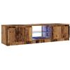 vidaXL Mobile Porta TV con LED Legno Antico 140x40x36 cm Multistrato